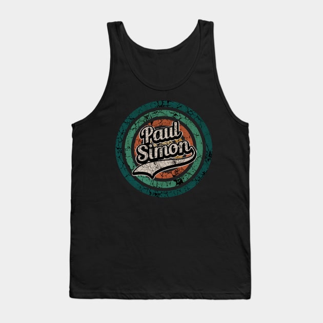 Paul Simon // Retro Circle Crack Vintage Tank Top by People Mask